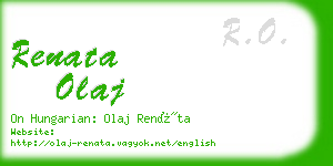 renata olaj business card